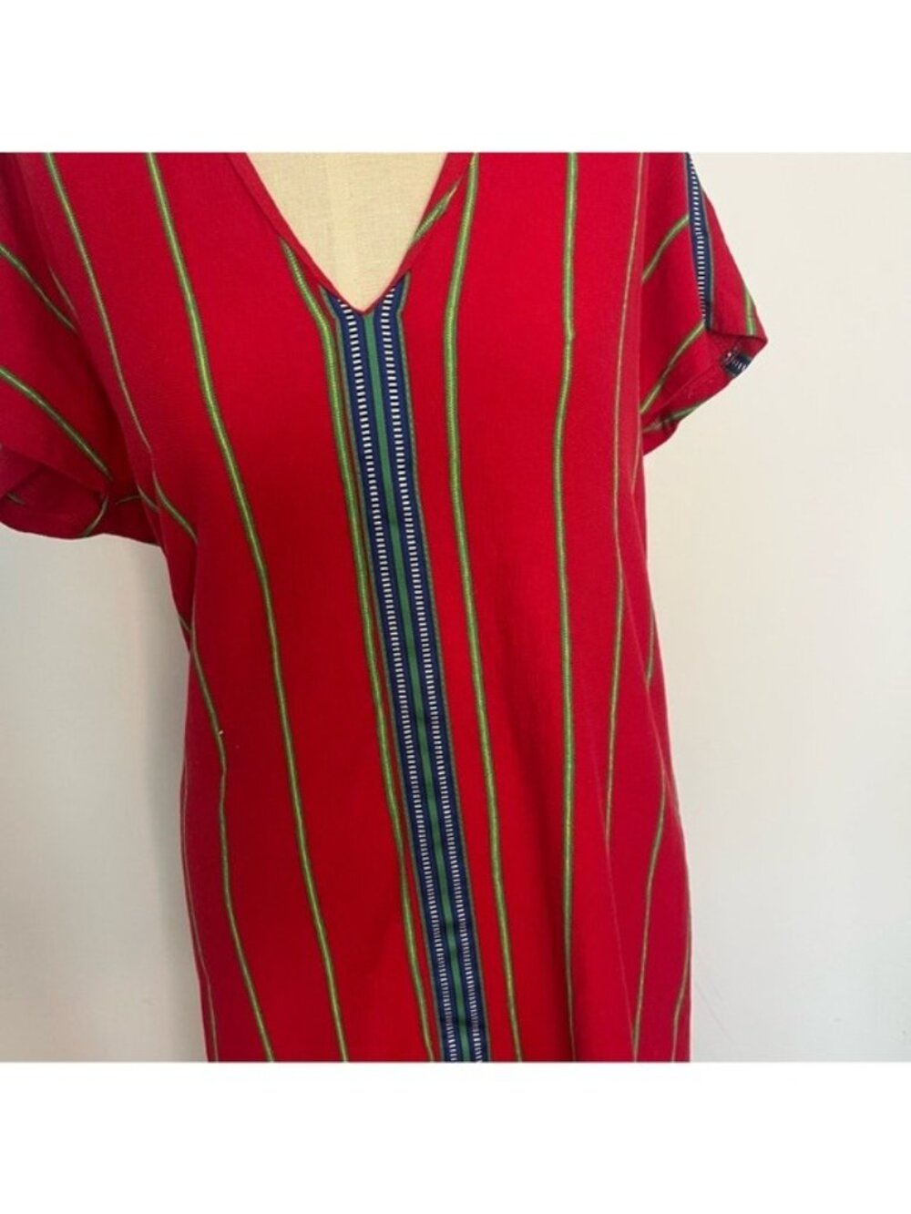 NWT ZARA Red Kaftan Midi Dress Size Small - Picture 4 of 6
